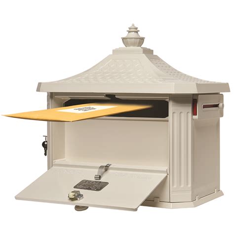 steel locking post mount mail box|white post mounted locking mailboxes.